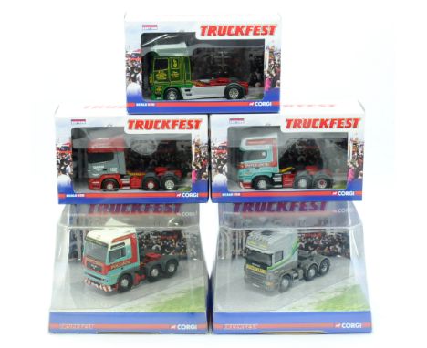 Corgi "Truckfest" a boxed group of 1:50 Scale Trucks comprising of CC13702, CC13704, CC13410, CC12923 and CC13223 (see photo)