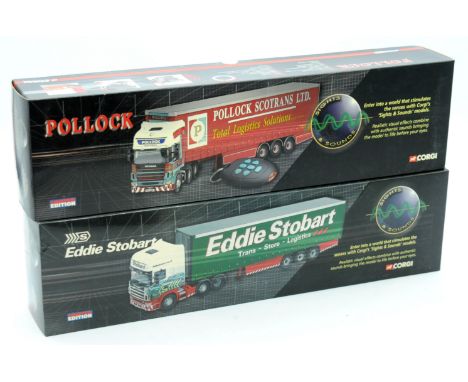 Corgi a boxed pair of 1:50 Scale "Sights and Sounds" Trucks comprising of CC12936 and CC12931 (see photo). Conditions appear 