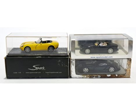 Spark (MiniMax), a boxed 1:43 scale TVR group to include SPTR09 TVR Tamora, and others, conditions generally appear to be Goo