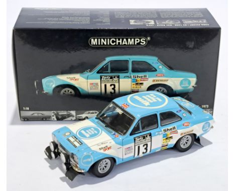 Minichamps (Paul's Model Art) 1:18 scale 738113 Ford Escort I RS 1600 RAC Rally 1973. Although unchecked for completeness, co