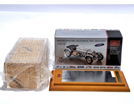 CMC 1:18 scale M-087 Mercedes-Benz SSKL Mille Miglia 1931, Unlackiert, Excellent, includes numbered certificate, information 