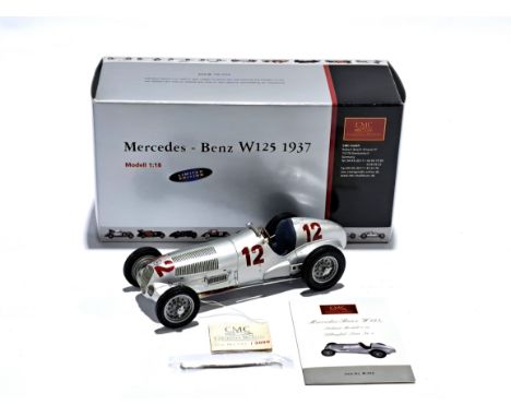 CMC 1:18 scale M-052 Mercedes-Benz W125 1937, Excellent, includes numbered certificate, information card, inner packing and a