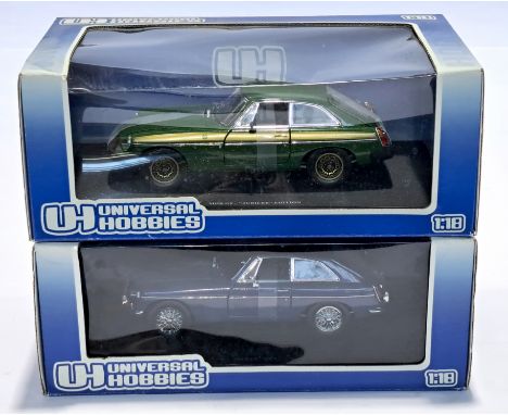 Universal Hobbies 1:18 scale MG pair to include 4450 MGB GT-MK I &amp; 4458 MGB GT "Jubilee Edition". Although unchecked for 