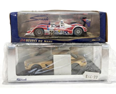 Spark (MiniMax), a boxed 1:43 scale mixed pair to include S1023 Mercedes-Benz SLS AMG 2009 &amp; S1439 MG-Lola EX265-AER RML 