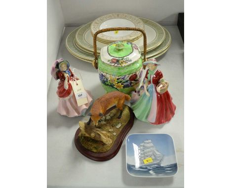 A mixed selection of decorative ceramics and ceramic tableware, including: a Paragon figure of 'Lady Patricia'; a Paragon fig
