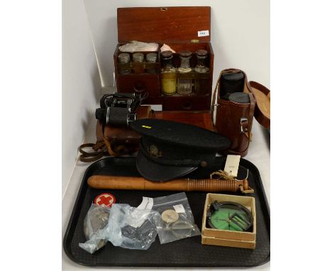 An early 20th C archive relating to JT Charlton, including: St John's Ambulance enamel badges, cap with  St John's Ambulance 