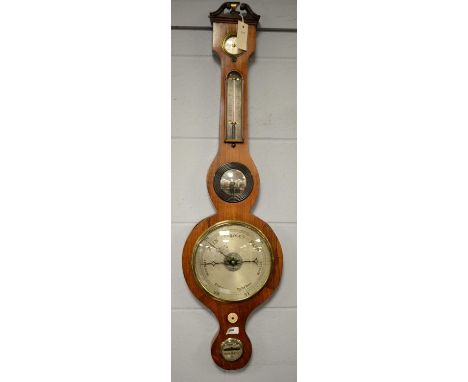 Cartwright, Horncastle: a mid-19th Century rosewood wheel barometer, 94cms. 