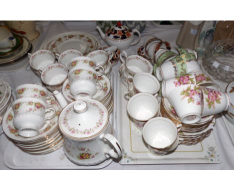 An Elizabethan "Caprice" part tea service, 38 pieces approx; a Japan pattern tea for two set; 2 other part tea sets