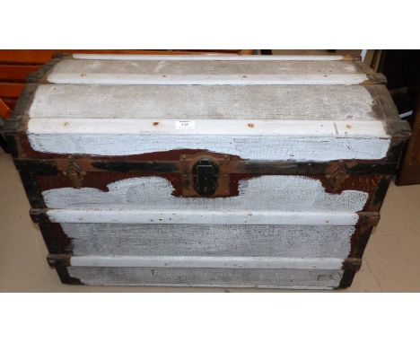 A large 19th century domed trunk