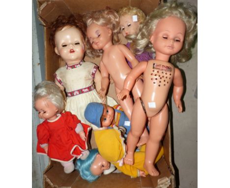 A pair of 1970's Mattel dolls; a selection of other 1950's/60's dolls