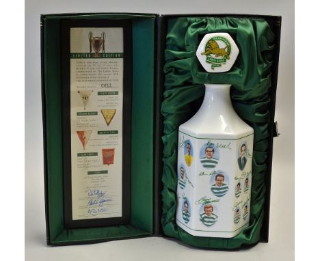 Limited Edition Astbury fine bone china decanter containing 25 year-old Scotch Whisky commissioned by the Lisbon Lions to com
