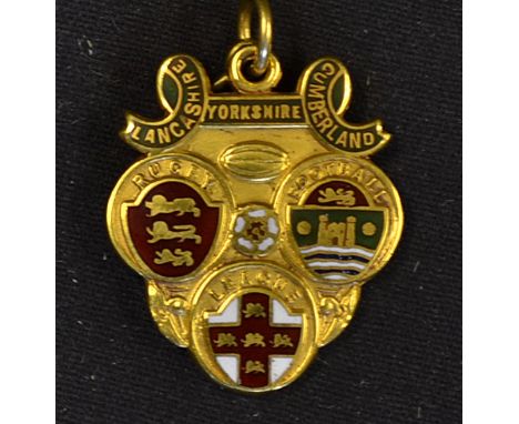 1962/63 Rugby League Challenge Cup 9ct gold and enamel winners medal - won by Wakefield and Captained by Rocky in defeating W