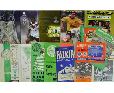 Assorted Scottish Clubs in Europe Football Programmes to include 1967 Bayern Munich v Rangers, 1985 Celtic v Hamburg, 1960 Hi