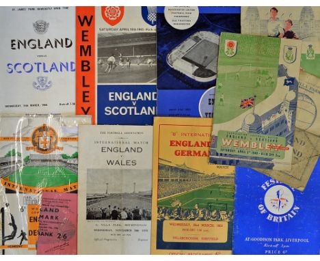 1950s onwards International Football Programme Selection includes England v Scotland 1945, 1947, 1949, England v Portugal 195