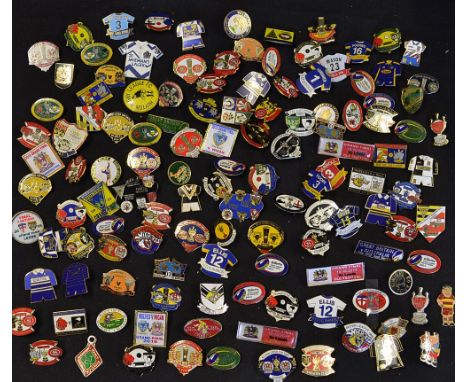 Large collection of Rugby League brass and enamel modern pin badges - to include South Africa, Kiwis, Great Britain v Austral