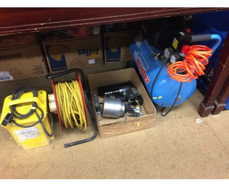 A compressor, tools, transformer etc.