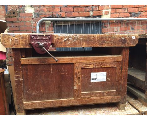 A wood work bench, 130 x 90cm