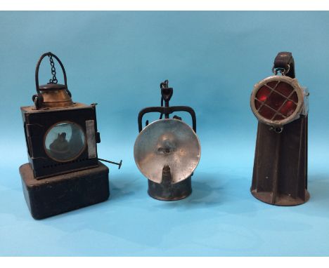 An Oldham Tanka II lamp, 'The Premier Lamp' and a B. R. (E) Welch patent lamp (3)