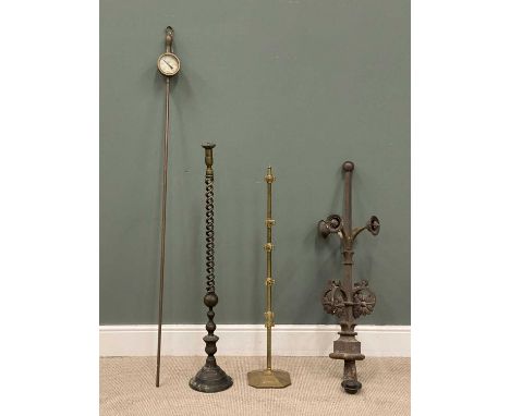 VINTAGE METALWARE to include lighting, 'Cambridge' pole thermometer, 177cms (h), etc.Provenance: private collection Conwy