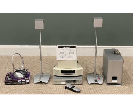 HIFI EQUIPMENT to include Sony HCD-SA30 CD/DVD receiver, speakers and stands, and Bose wave radio with accessories, E/TProven