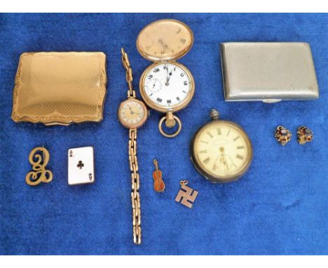 Collectables, a quantity of antique and vintage items of jewellery etc. to include some gold items