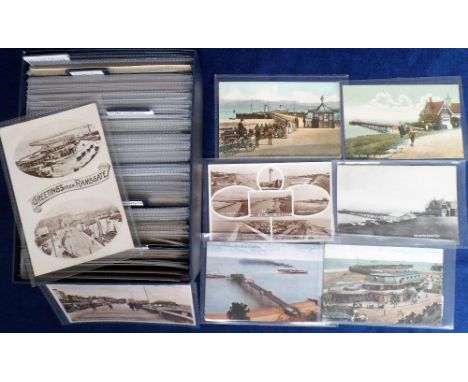 Postcards, Piers, interesting selection of approx. 250 cards, mainly vintage, RPs and printed, various locations inc. Burnham