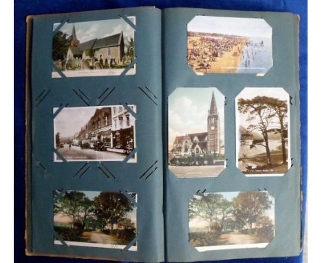 Postcards, UK topographical, a vintage album containing approx. 200 cards, RP's and printed, various ages and locations inc. 