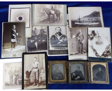 Photographs, an interesting collection of cabinet cards, approx. 50 in total, including Military, (9), mostly individual port