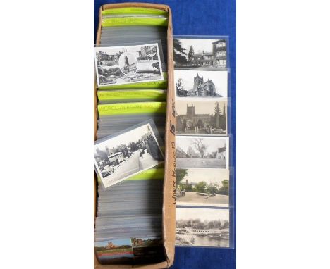 Postcards, UK topographical, a large collection of cards covering Worcestershire and Yorkshire, various ages, vintage to mode