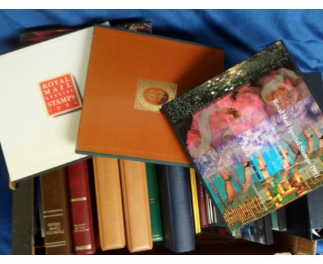 Stamp accessories, large selection of empty Post Office year books, a new GB 'Davo' album with slipcase, plus various other c