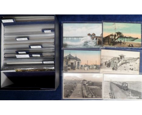 Postcards, Piers, interesting selection of approx. 175 cards, RPs and printed, many different locations inc. many scarce issu