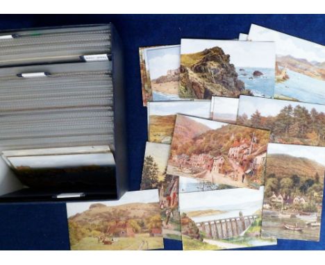 Postcards, A R Quinton, a collection of approx. 200 artist-drawn topographical cards, all with reference numbers ranging from