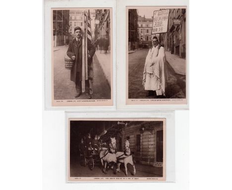 Postcards, Rotary, London Life, series 10513, a selection of 7 cards, No 72 Fire Escape, No 73 Steam Roller at Work, No 74 Du