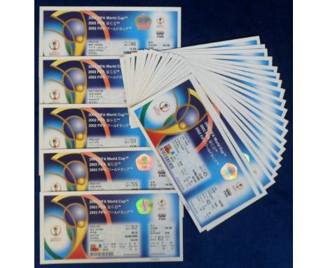 Football tickets, a collection of 25 unused press tickets from the 2002 World Cup held in Korea / Japan, inc. 3 involving Eng