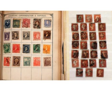 Stamps, GB, collection of Victorian stamps in small green stockbook, inc. 1d reds stars imperf, 11 x 2d blues, 12 x 1d reds p