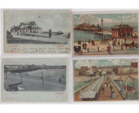 Postcards, Piers, collection of 22 novelty type cards inc. hold to light (7), transparencies (3) and aluminium (12), various 