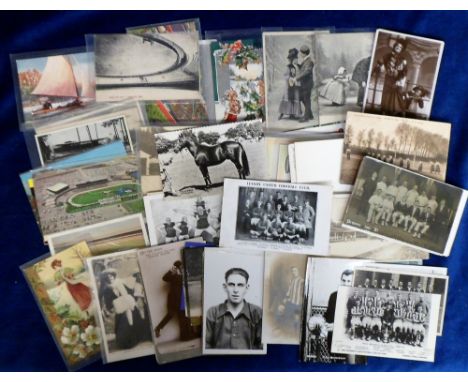 Postcards, a mixed age collection of approx. 100 cards of various Sporting activities inc. Football, Cricket, Skating (roller