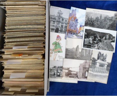 Postcards, a box of approx. 700 cards mainly France and Italy inc. fantasy illustrated by Mastroianni, Italian Art and topogr