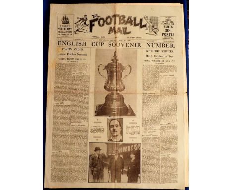 Football Newspapers, Portsmouth FC, a fine collection of vintage special newspapers all relating to matches involving Portsmo