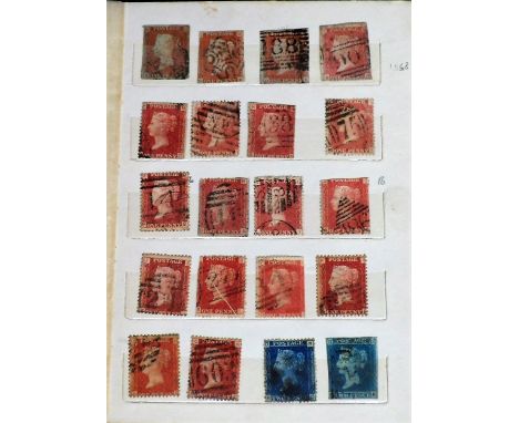Stamps, GB, small vintage Century stockbook containing a range of Victorian stamps inc. 1d reds imperf/perf, 2d blues, Govt O