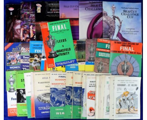 Rugby League Programmes, Rugby League Cup Finals 1959-2002 (27), incomplete run inc. 1959 Hull v Wigan with ticket, 1960-70 (