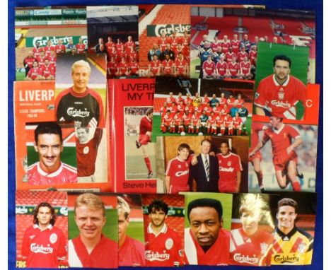 Football, Liverpool FC collection, inc. 22 colour photographs, mostly portraits, 6" x 4" also some team group photos, mainly 