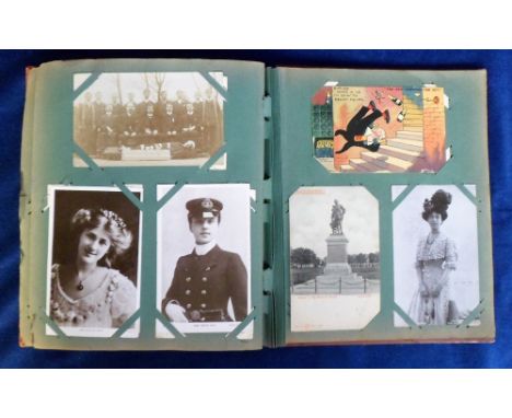 Postcards, another family album of Vintage postcards, mainly printed but inc. some nice RP's with topographical, social histo