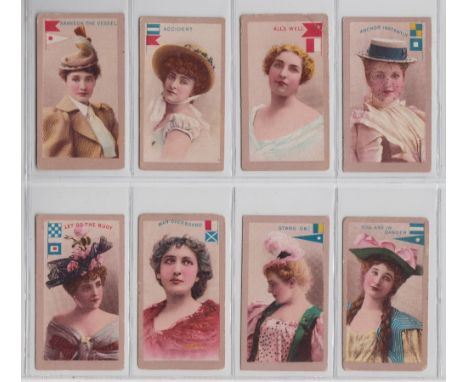 Cigarette cards, USA, ATC,  a selection of part-sets, all various Beauties series inc. International Code Signals, Curtain ba