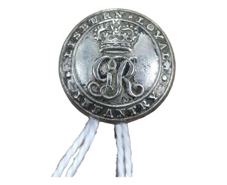 LISBURN LOYAL INFANTRY LAPEL BADGE/BUTTON 
