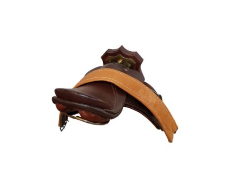 MINIATURE SADDLE ON WALL DISPLAY HANGER 