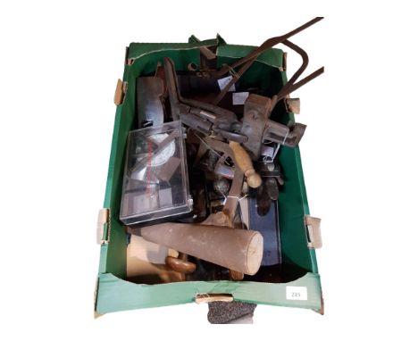 BOX OF ANTIQUE TOOLS 