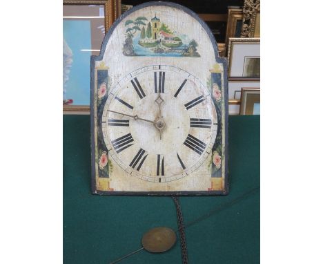 HANDPAINTED 19th CENTURY BLACK FOREST WALL CLOCK