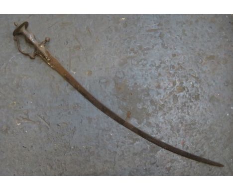 ANTIQUE INDIAN TULWAR SWORD, NO SCABBARD 