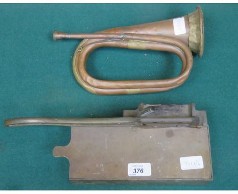 VINTAGE COPPER BUGLE AND CIGAR CUTTER
